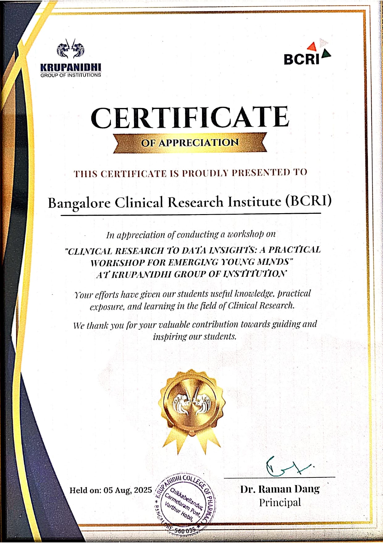 Collaborations & Credentials 32 Letter of appreciation - Partner 2